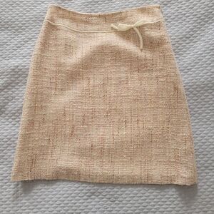 Sandy pink boucle suit